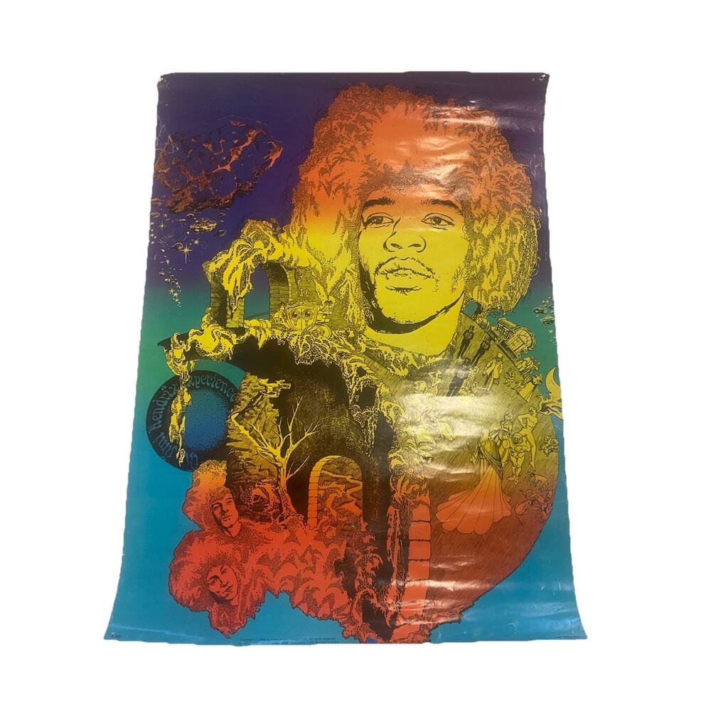 Vintage 1968 Jimi Hendrix International Poster B 207 Psychedelic Experience